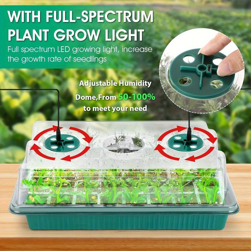 🔥🎉Seed starter trays with grow light