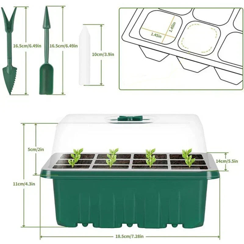 🔥🎉Seed starter trays with grow light