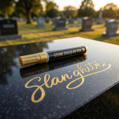 Golden Tombstone Marker Pen for Restoring Faded Grave Inscriptions(2PCS)
