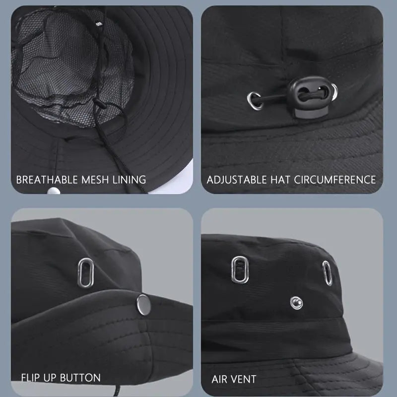 Unisex Sun Protection Hat with Neck Flap