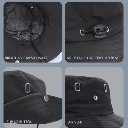 Unisex Sun Protection Hat with Neck Flap