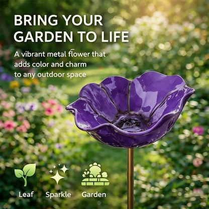 Handmade Metal Flower Garden Stake