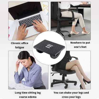 Acupressure Under Desk Foot Rest | Ergonomic Foot Rocker with Massage Rollers for Home & Office :f