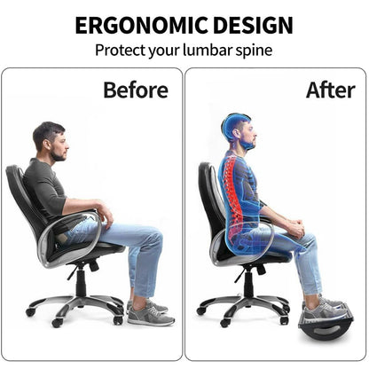 Acupressure Under Desk Foot Rest | Ergonomic Foot Rocker with Massage Rollers for Home & Office :f