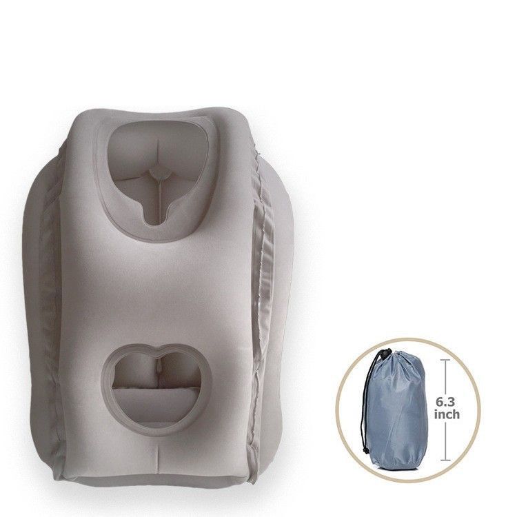 ✈️ Inflatable Travel Pillow | 360° Support – Soft Flocking, Quick Inflate, Compact