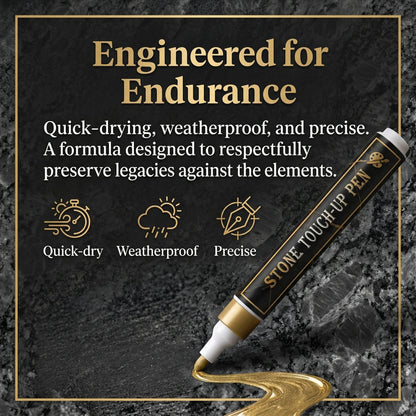 Golden Tombstone Marker Pen for Restoring Faded Grave Inscriptions(2PCS)