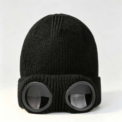 Windproof and Warm Goggles Knitted Hat