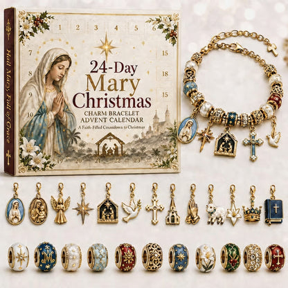 🎅 2026 Christmas Gift 50% Off--🎄24-Day Christian Christmas Charm Bracelet Advent Calendar