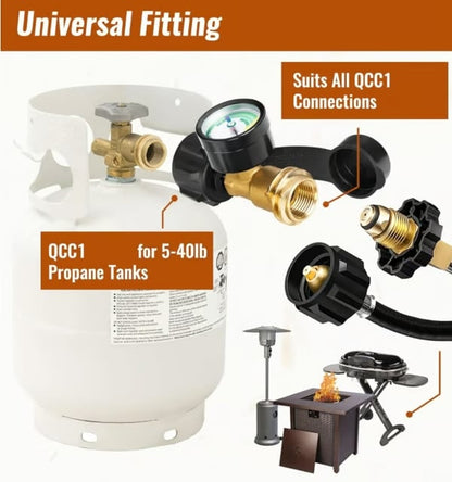 2026 New Universal Propane Tank Gauge – Easy-Read Fuel Level Indicator for 5-40 lb LP Tanks