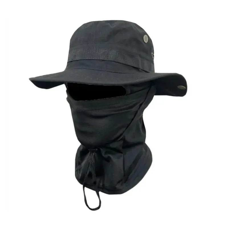 🔥Camouflage 6-in-1 Tactical Bucket Hat – Detachable Face Mask & Neck Flap for Sun Protection