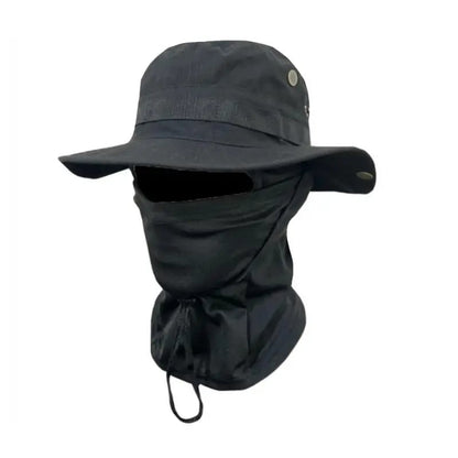🔥Camouflage 6-in-1 Tactical Bucket Hat – Detachable Face Mask & Neck Flap for Sun Protection