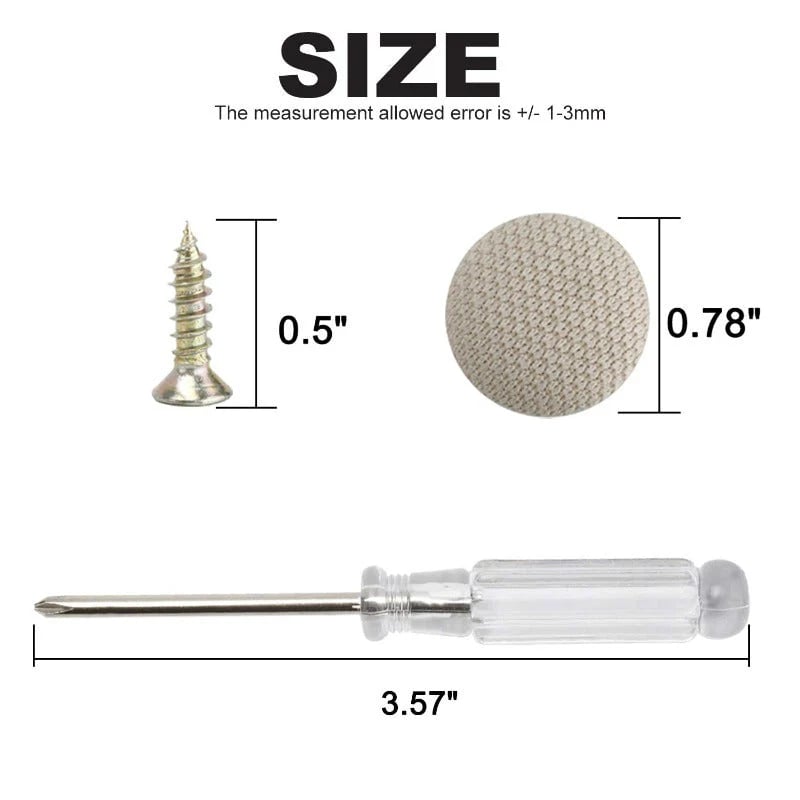 TYIIPRO™ Car Roof Headliner Repair Clips – Fabric-Covered Retainer Buttons for Sagging Auto Ceiling Liner