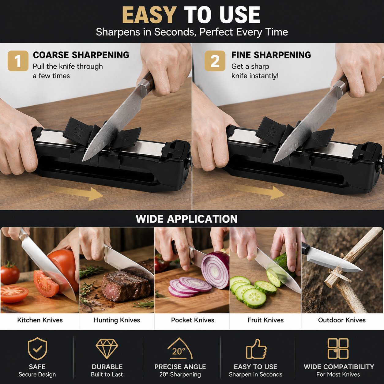TyiiPlus Portable Precision Knife Sharpener