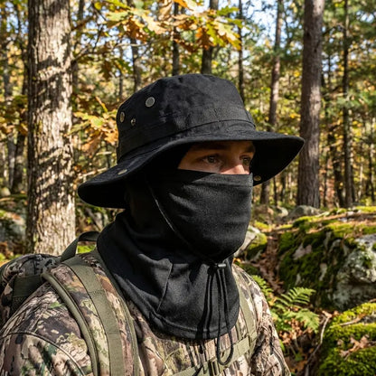 🔥Camouflage 6-in-1 Tactical Bucket Hat – Detachable Face Mask & Neck Flap for Sun Protection