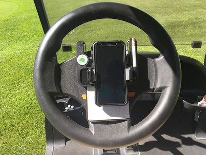 ⛳ Clip-On Phone Holder for Golf Cart Steering Wheel – Quick Install & Firm Grip
