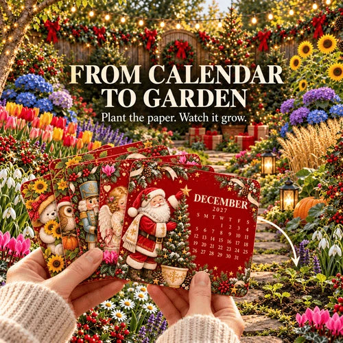 🪴✨ 2027 Eco-Friendly Plantable "Eternal" Seed Calendar — Christmas Edition