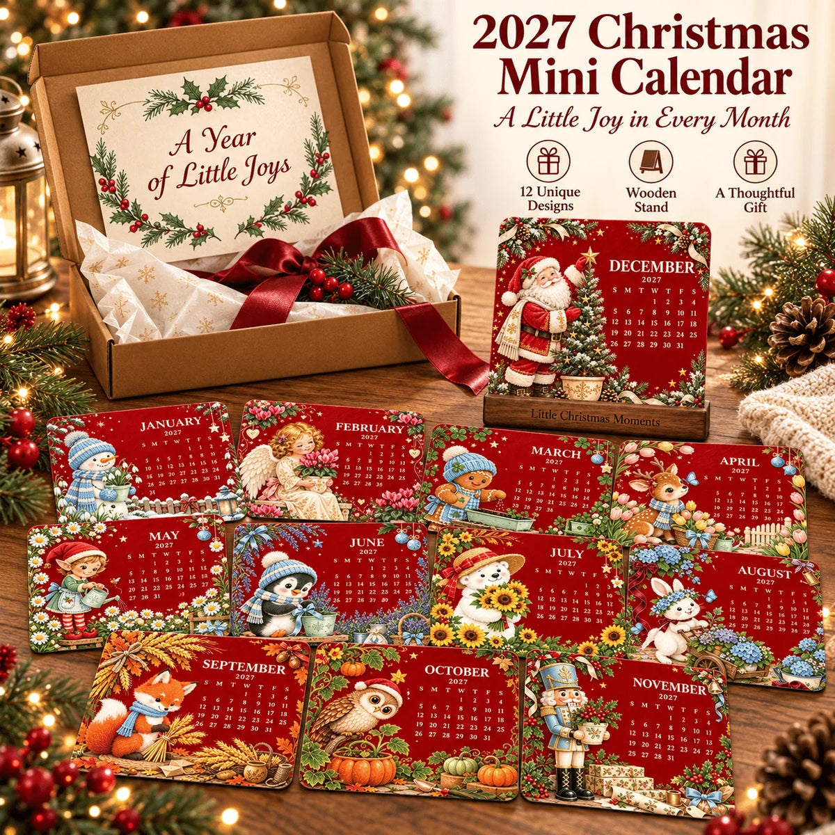 🪴✨ 2027 Eco-Friendly Plantable "Eternal" Seed Calendar — Christmas Edition