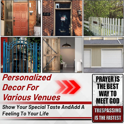 Funny "No Trespassing" Metal Warning Sign