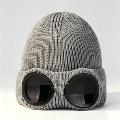 Windproof and Warm Goggles Knitted Hat