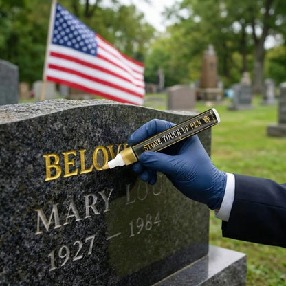 Golden Tombstone Marker Pen for Restoring Faded Grave Inscriptions(2PCS)