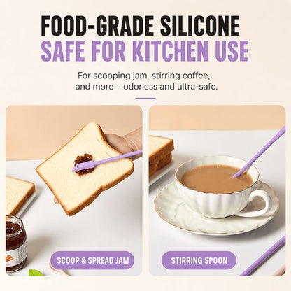 Dual-Ended Flexible Silicone Spatula