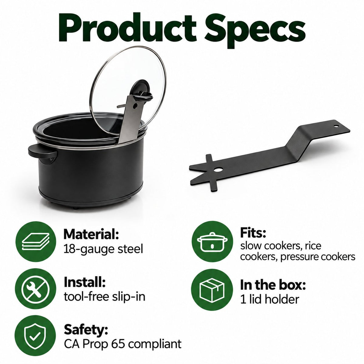 🔥Multifunctional Anti-Slip Cooker Lid Stand - Space-Saving Kitchen Counter Organizer