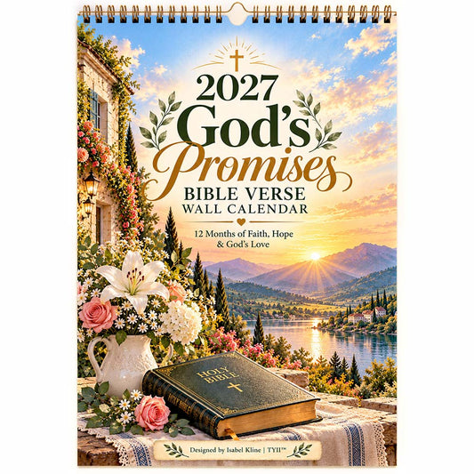 2027 God's Promises Bible Verse Wall Calendar – 12 Months of Faith, Hope & Love, Christian Inspirational Gift | TYII™