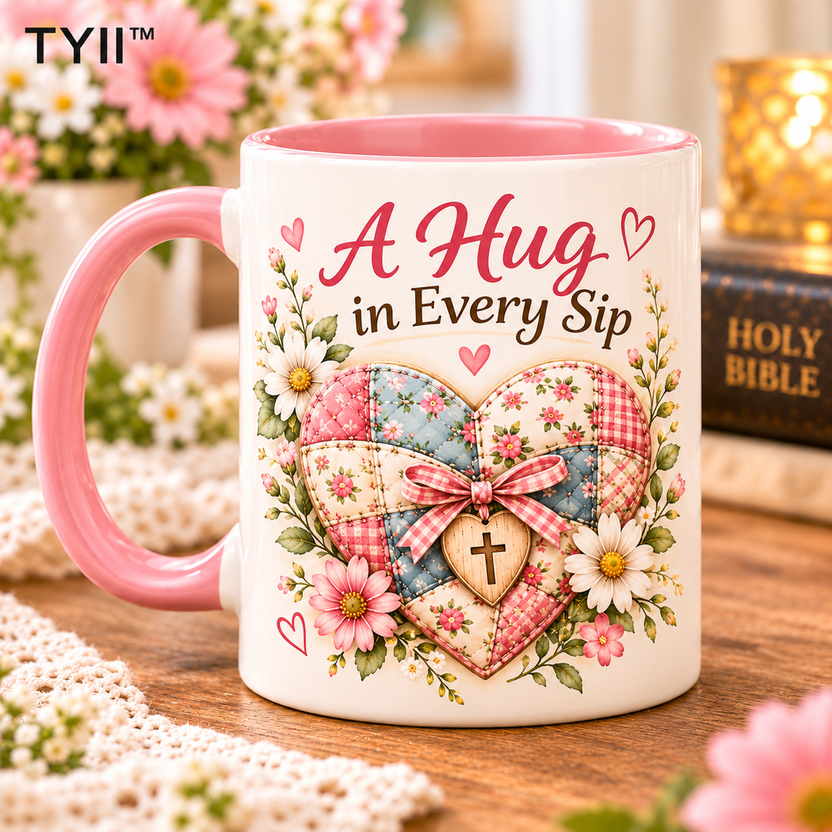 💕 A Hug in Every Sip 11oz Coffee Mug – Heartwarming Christian Gift for Mom, Grandma & Loved Ones