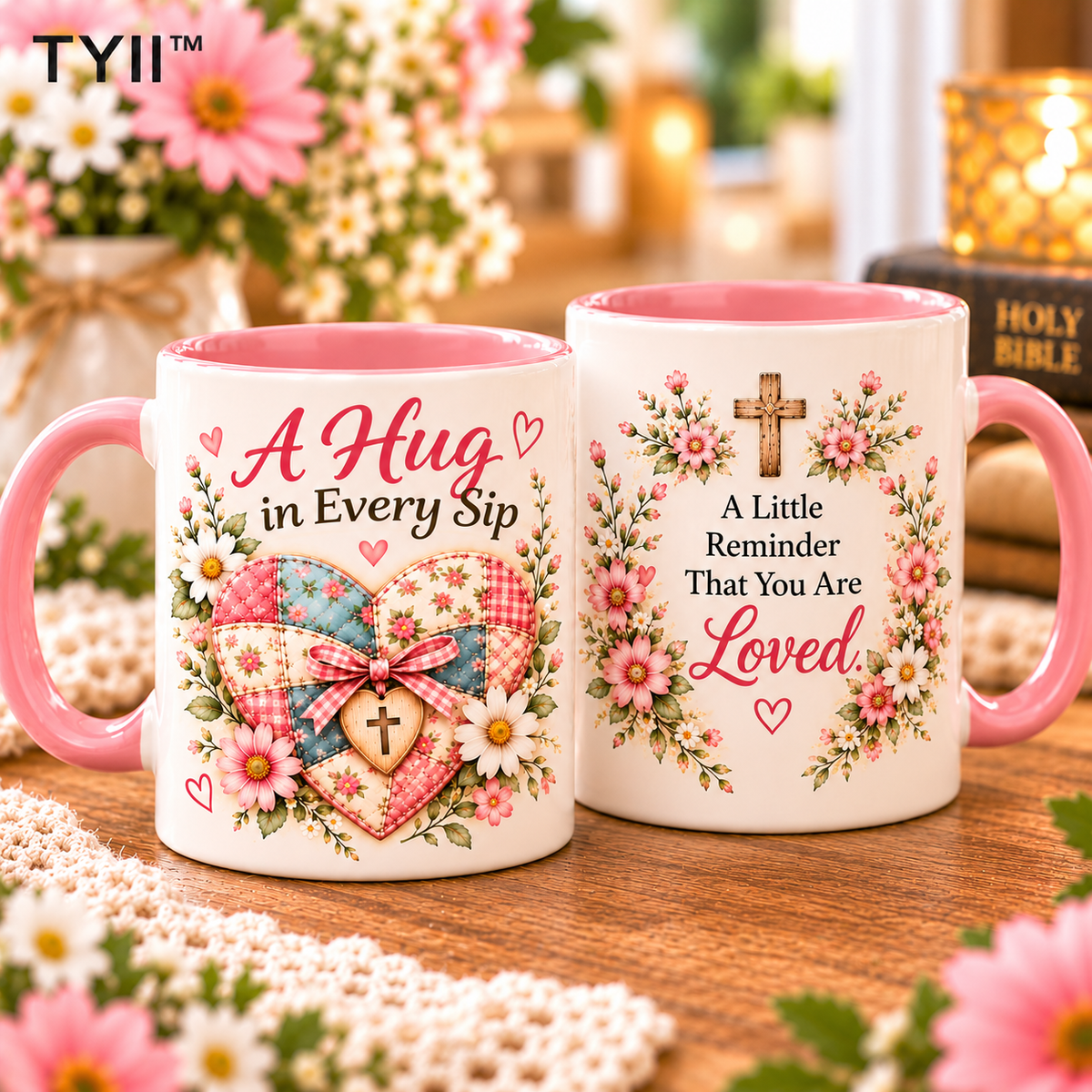 💕 A Hug in Every Sip 11oz Coffee Mug – Heartwarming Christian Gift for Mom, Grandma & Loved Ones