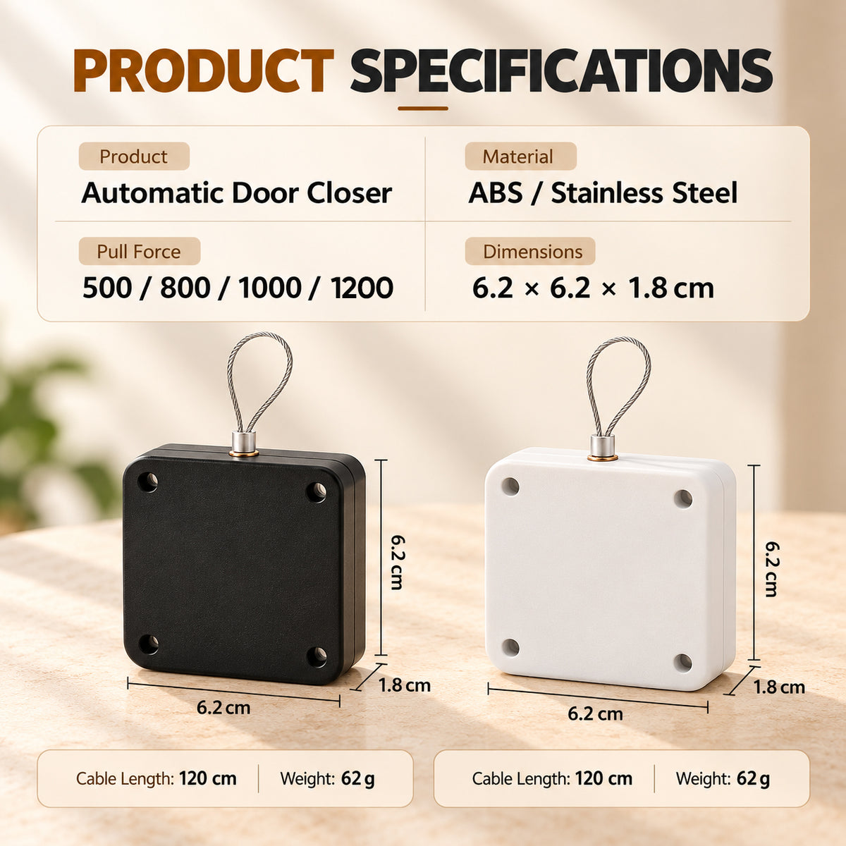 Automatic Punch-Free Sensor Door Closer