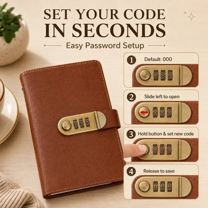 A6 savings notebook,3-DigitResettable Password Lock