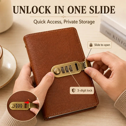 A6 savings notebook,3-DigitResettable Password Lock