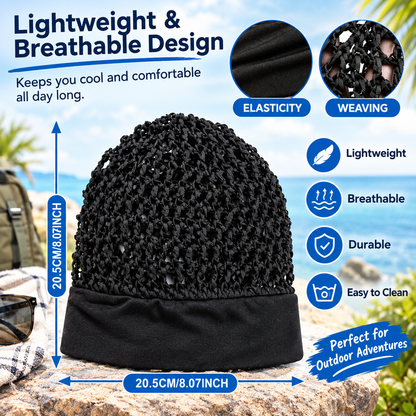 TYIIPRO™ 3-Piece Stretchy Satin-Style Sleeping Cap Set – Wide-Edge Protective Hair Bonnets for Nighttime Hair Care