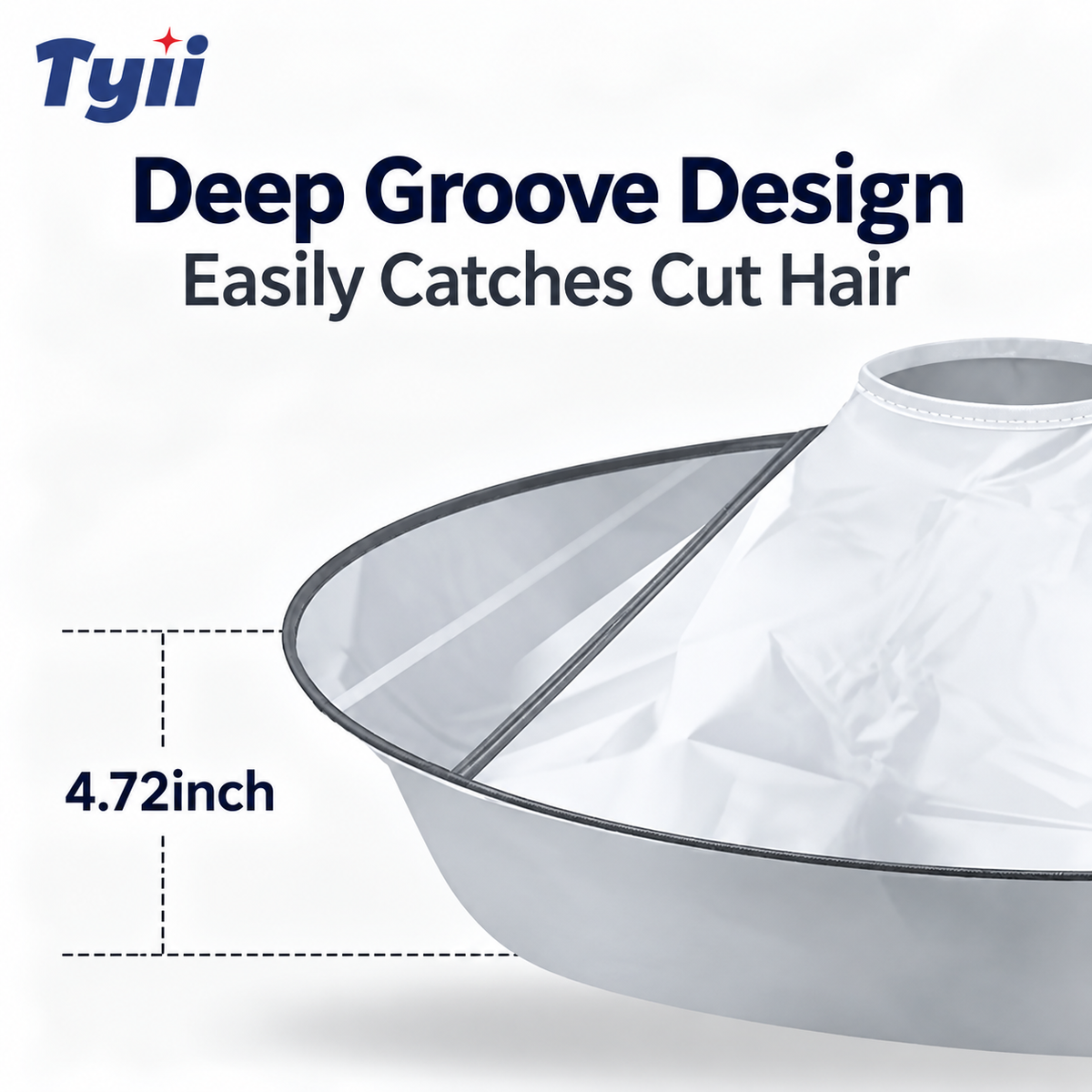 TYII™ Hair Cutting Cape with Hair Catcher – 23.62" Large Waterproof Barber Bib for Home Haircuts