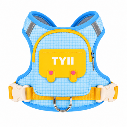 TYIIPRO™ Dog Backpack Harness with Leash – Lightweight No-Pull Pet Vest with Storage Pocket, Reflective & Breathable Design