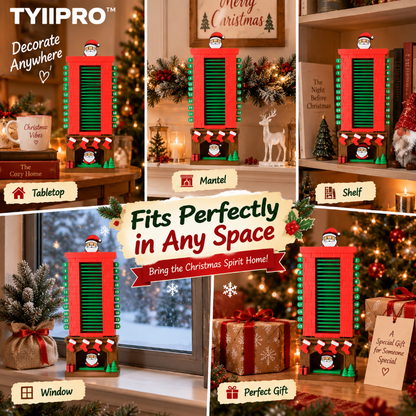 TYIIPRO™ Santa Christmas Countdown Advent Calendar – 24-Day Interactive Fireplace Countdown Decoration