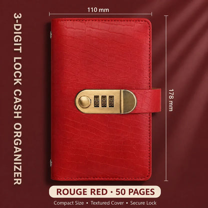 A6 savings notebook,3-DigitResettable Password Lock