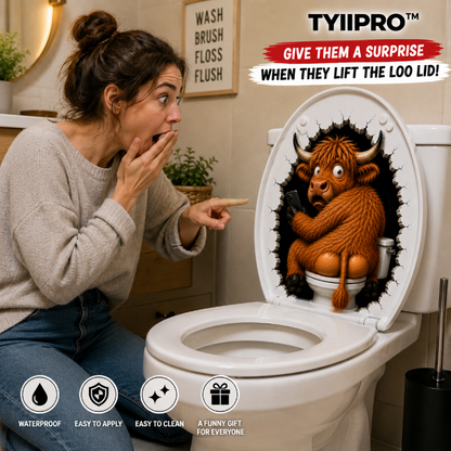 Hilarious 3D Toilet Lid Animal Decal – Funny Loo Surprise Sticker