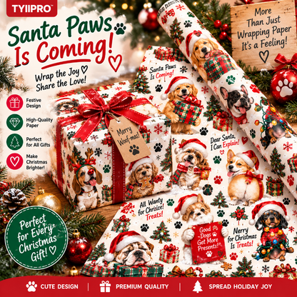 TYIIPRO™ Christmas Wrapping Paper – Cute & Funny Holiday Gift Wrap, 6 Festive Designs