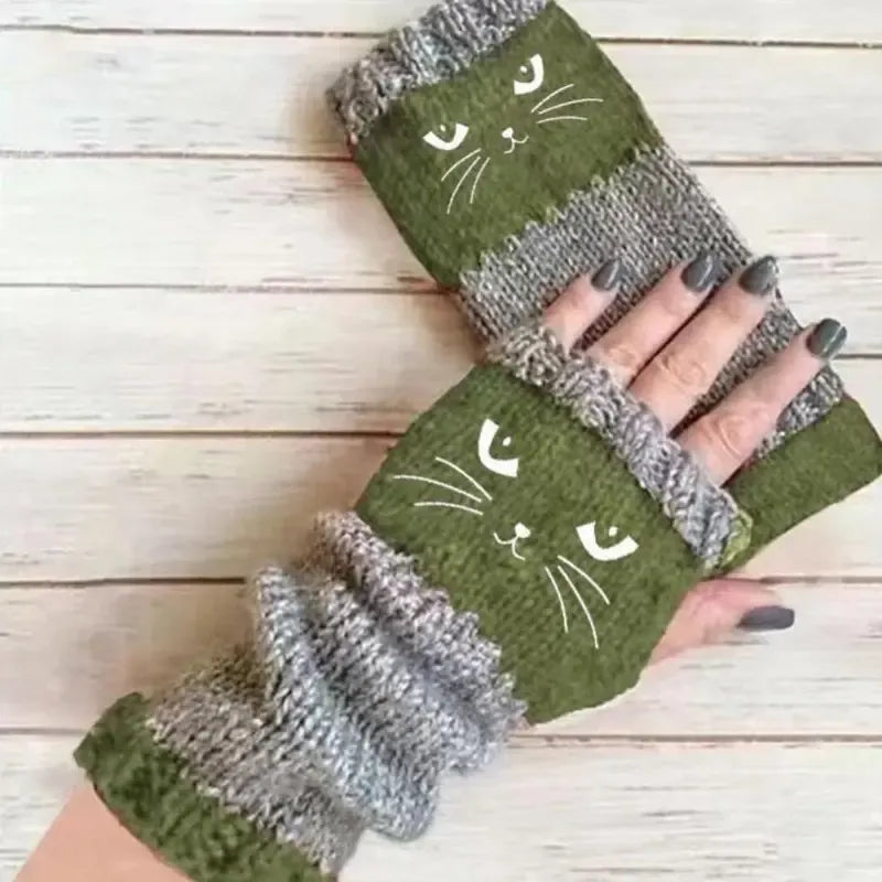 🐱Knitted Fingerless Gloves🧶