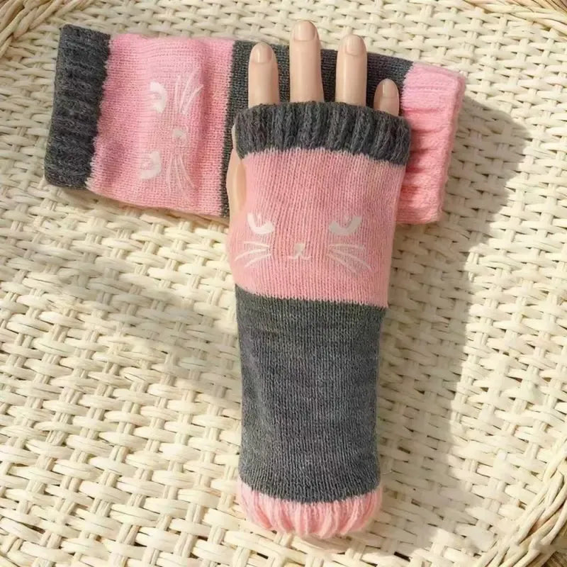 🐱Knitted Fingerless Gloves🧶