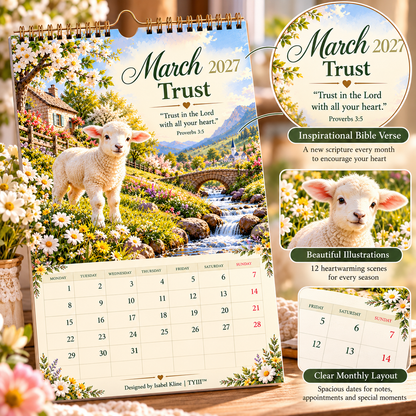 2027 God's Promises Bible Verse Wall Calendar – 12 Months of Faith, Hope & Love, Christian Inspirational Gift | TYII™