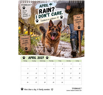TYIIPRO™ German Shepherd Calendar 2027 – Funny 12-Month Wall Calendar for German Shepherd Lovers & Dog Owners