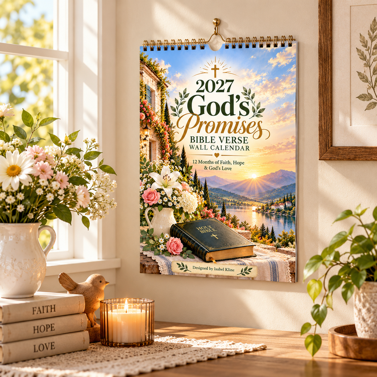 2027 God's Promises Bible Verse Wall Calendar – 12 Months of Faith, Hope & Love, Christian Inspirational Gift | TYII™