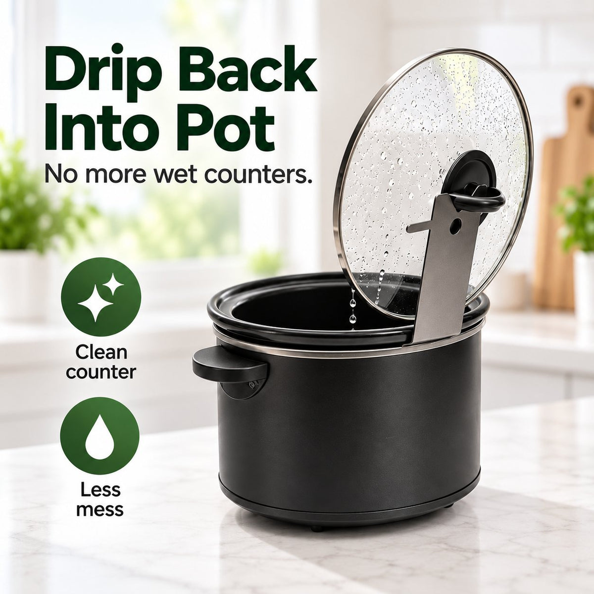 🔥Multifunctional Anti-Slip Cooker Lid Stand - Space-Saving Kitchen Counter Organizer