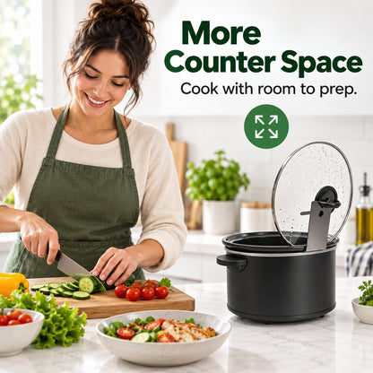 🔥Multifunctional Anti-Slip Cooker Lid Stand - Space-Saving Kitchen Counter Organizer