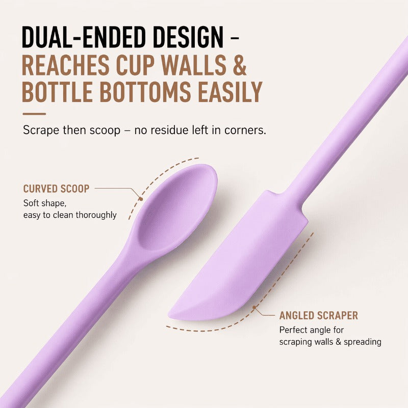 Dual-Ended Flexible Silicone Spatula