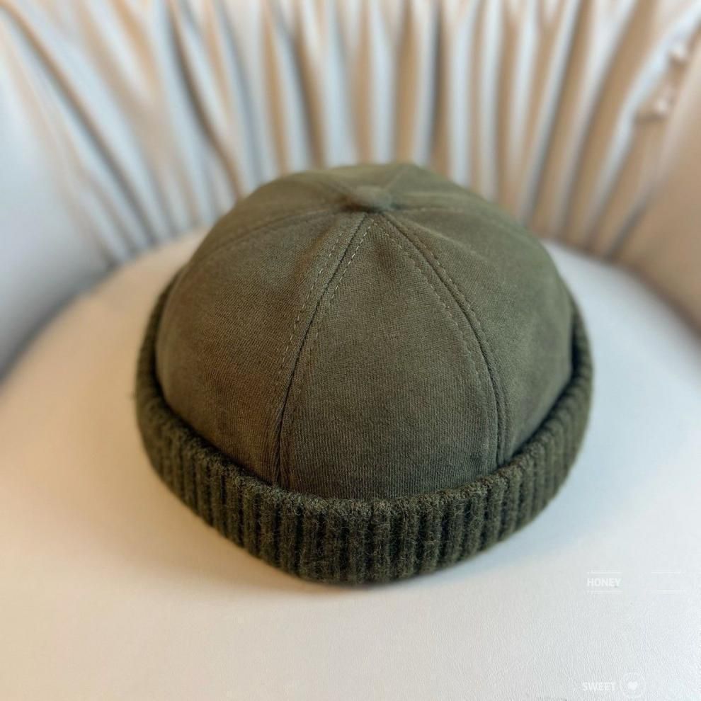 TYII™ Brimless Docker Hat – Vintage Knit Cuff Beanie Cap for Men & Women