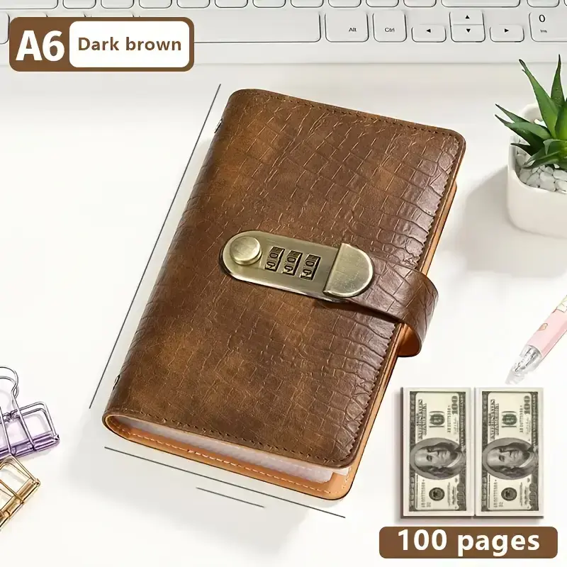 TYIIPRO™ Cash Savings Binder with Combination Lock – Large Capacity Money Organizer & Secure Cash Storage Book
