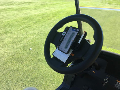⛳ Clip-On Phone Holder for Golf Cart Steering Wheel – Quick Install & Firm Grip